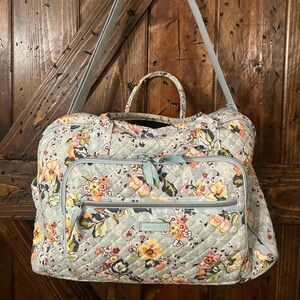 Vera Bradley Gray Floral Travel Bag